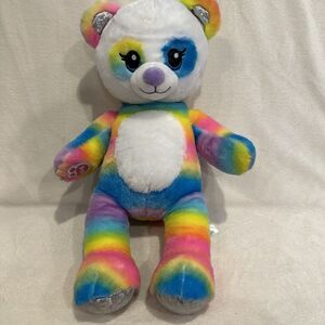 Build A Bear Rainbow Friends Panda Plush 17" Glitter Sparkle Eyes BABW Stuffed